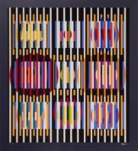 Yaacov Agam (Israeli, b.1928) 'Vertical Midnight' Serigraph