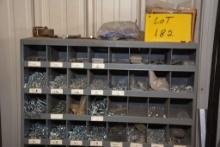 56-Compartment Bolt Bin on Stand including Assorted Commercial-Grade Nuts and Bolts