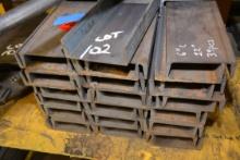 1 Lot of 39 Pieces of 6" Channel Steel; 12" Length