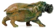 C. DANDA SOAPSTONE HIPPOPOTAMUS SCUPTURE