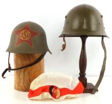 M34 SPANISH CIVIL WAR & BULGARIAN COMBAT HELM LOT