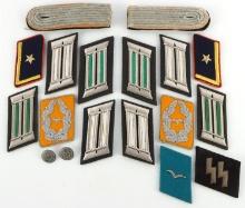 18 WWII GERMAN WAFFEN SS & LUFTWAFFE COLLAR TABS