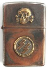 WWII GERMAN REICH WAFFEN SS TOTENKOPF LIGHTER