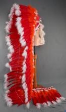 VINTAGE NATIVE AMERICAN CHIEFTAIN BEADED HEADDRESS