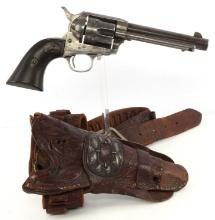 COLT SINGLE ACTION ARMY REVOLVER & NAVAJO GUN RIG