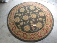 5 FT. ROUND ABBINGDON RUG IN EBONY