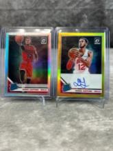 (2) Daniel Gafford #6/10 2019-20 Optic Gold Refractor RC Auto and Reg