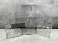 (6) Mini Helmet Display Cases