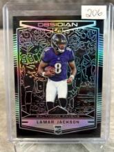 Lamar Jackson RC #15/100 2018 Obsidian #102