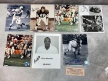 (7) Browns Signed Photos - (2) Newsome, Willis, Hickerson, Kelly, Lavelli & Houston