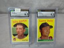 Larry Doby/Billy Martin 1958 Topps lot CSG 6.5/4.5