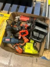 Box Of Assorted Power Tools