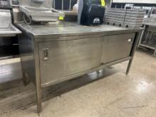 John Boos 6ft Stainless Steel Table W/ Storage And Backsplash