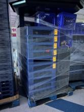 Pallet Of Small Plastic Dunnage Racks And Crates