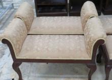 Gold Arm Settee, Antique 42"x18"x19"