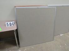 4' x 4' Fabric Cork Board with Aluminum Frame
