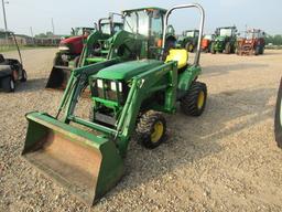 4600 2210 JOHN DEERE 2 POST 2WD W/210 JOHN DEERE LOADER 468 HOURS