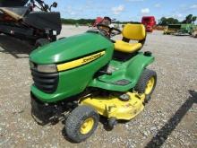 4652 X324 JOHN DEERE RIDING MOWER W/4 WHEEL STEER 20X10X10 1702HRS 1702 S/N:M0X324A010718