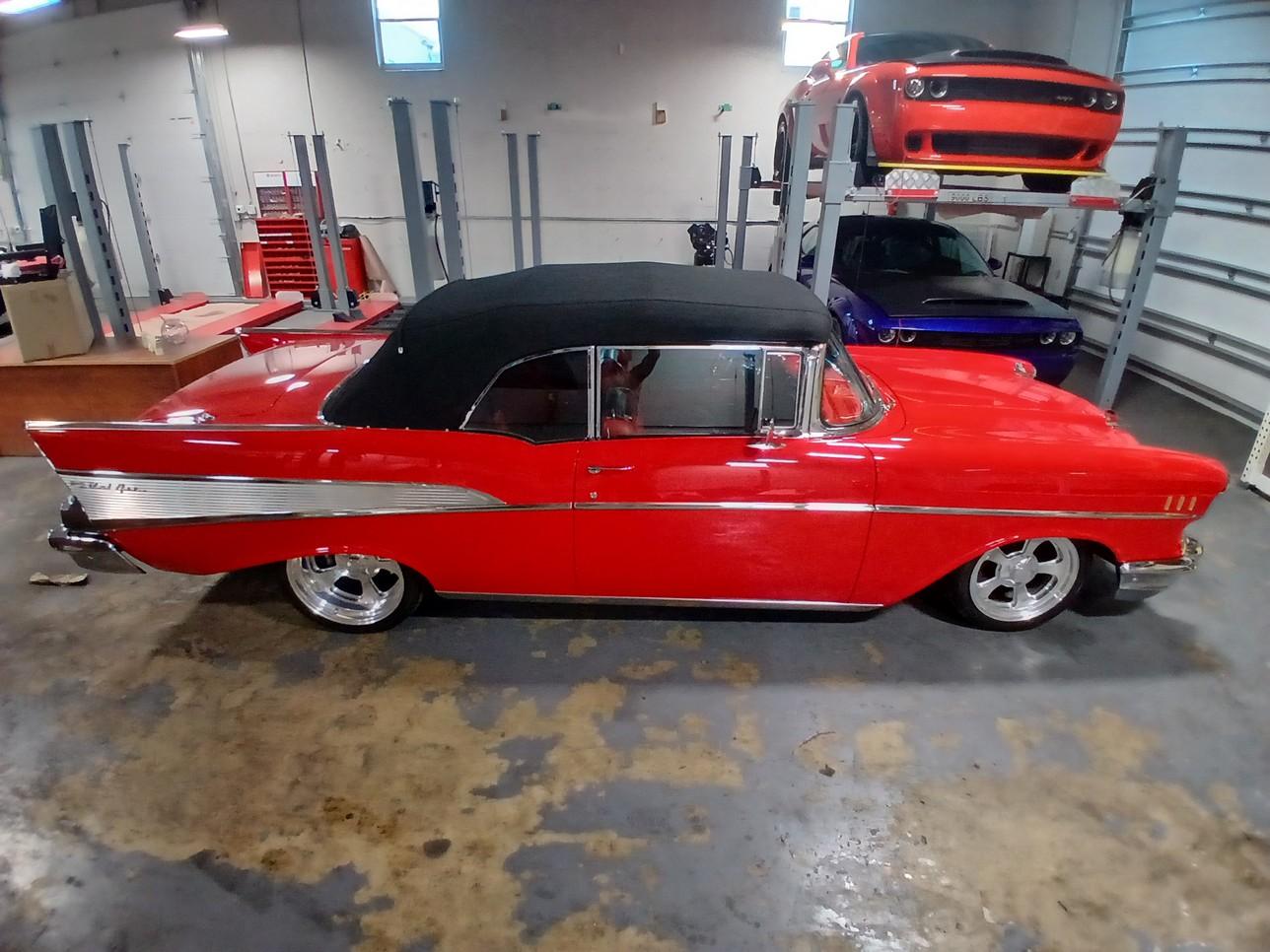 1957 Chevrolet Bel-Air Convertable - Red & White VIN# 71067D665816 -