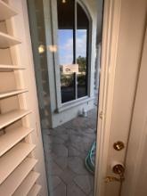 Exterior Impact Glass Bathroom Door, 30" X 92"