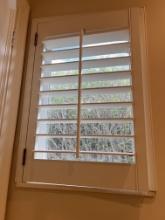 Bathroom Impact Window, 36" X 26" with Screen and Bahama Shutter