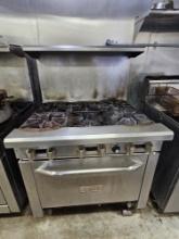 Royal Six Burner Range Oven with Overshelf