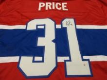 Carey Price of the Montreal Canadiens signed autographed hockey jersey PAAS COA 278