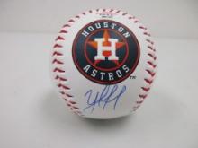Yordan Alvarez of the Houston Astros signed autographed logo baseball PAAS COA 124