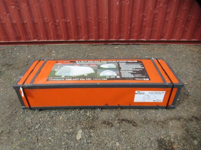 2024 TMG-ST2031P 20' X 30' ARCH WALL PEAK CEILING STORAGE SHELTER (UNUSED)