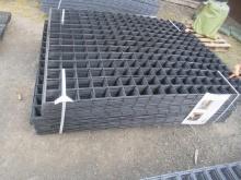 APPROX (80) SIMPLE SPACE 5' X 6' BLACK METAL MESH RAIL PANELS (UNUSED)