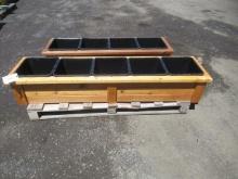 73'' X 18'' 5-POT CEDAR PLANTER BOX & 60'' X 18'' 4-POT CEDAR PLANTER BOX (UNUSED)