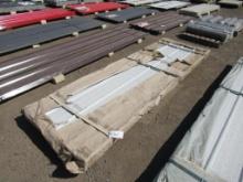 (100) SLKP 10' X 3' GALVALUME WHITE STEEL ROOFING/SIDING PANELS (UNUSED)