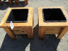 (2) 20'' X 20'' X 19'' 1-POT CEDAR PLANTER BOXES (UNUSED)