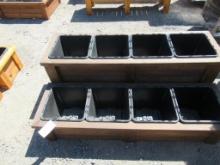 18'' X 60'' X 12'' 4-POT CEDAR PLANTER BOX & 18'' X 60'' X 22'' 4-POT CEDAR PLANTER BOX (UNUSED)