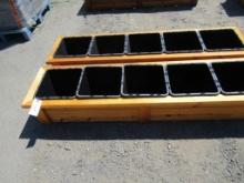 (2) 18'' X 74'' X 12'' 5-POT CEDAR PLANTER BOXES (UNUSED)