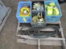 ASSORTED 4'' & 2'' RATCHET STRAPS & EXTENSION CORDS