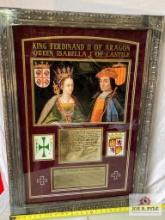 Queen Isabella/King Ferdinand Signed Document Photo Frame