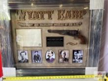 Wyatt Earp Gun/Signed Letter Photo Frame