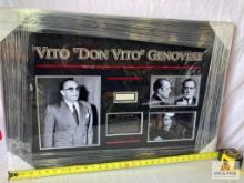 Vito Genovese Signed Cut Photo Frame