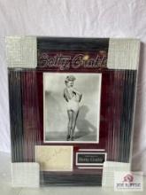 Betty Grable Signed Cut Photo Frame