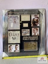 John Dillinger/Melvin Purvis Signed Cuts Photo Frame