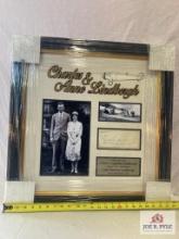 Charles & Anne Lindberg Signed Cuts Photo Frame