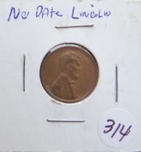 Penny Error No numbers or letters on front of Cent