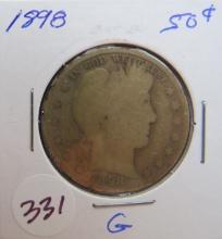 1898- Barber Half Dollar