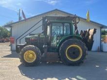 John Deere 6420 Tractor with Cab and Alamo Boom Mower