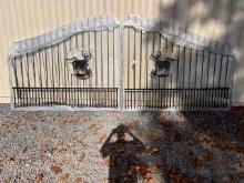 16' Bi-Parting Wrought Iron Driveway Gate