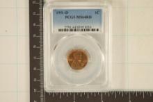 1951-D LINCOLN CENT PCGS MS64RD