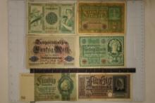 6 GERMAN 50 MARK BILLS: NO DATE 50 MARK, 1914-50