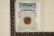 1909 VDB LINCOLN CENT PCGS MS63RB