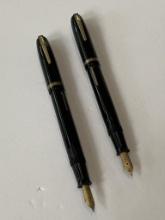 PAIR  OF VINTAGE MOORE FOUNTAIN PENS